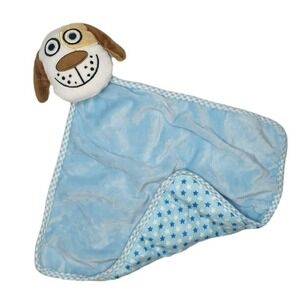 20" Tiny Tillia By AVON Puppy Dog Blue Star Security Blanket‎ Lovey Soother EUC